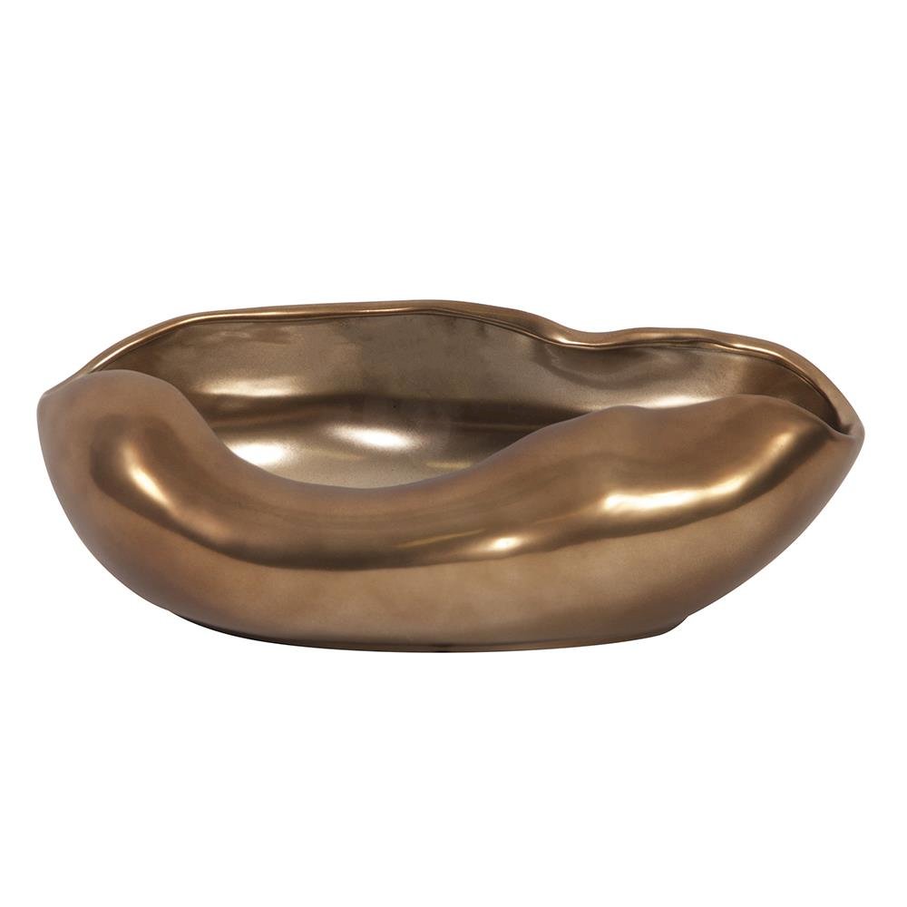Matte Bronze Abstract Ceramic Bowl. Picture 1