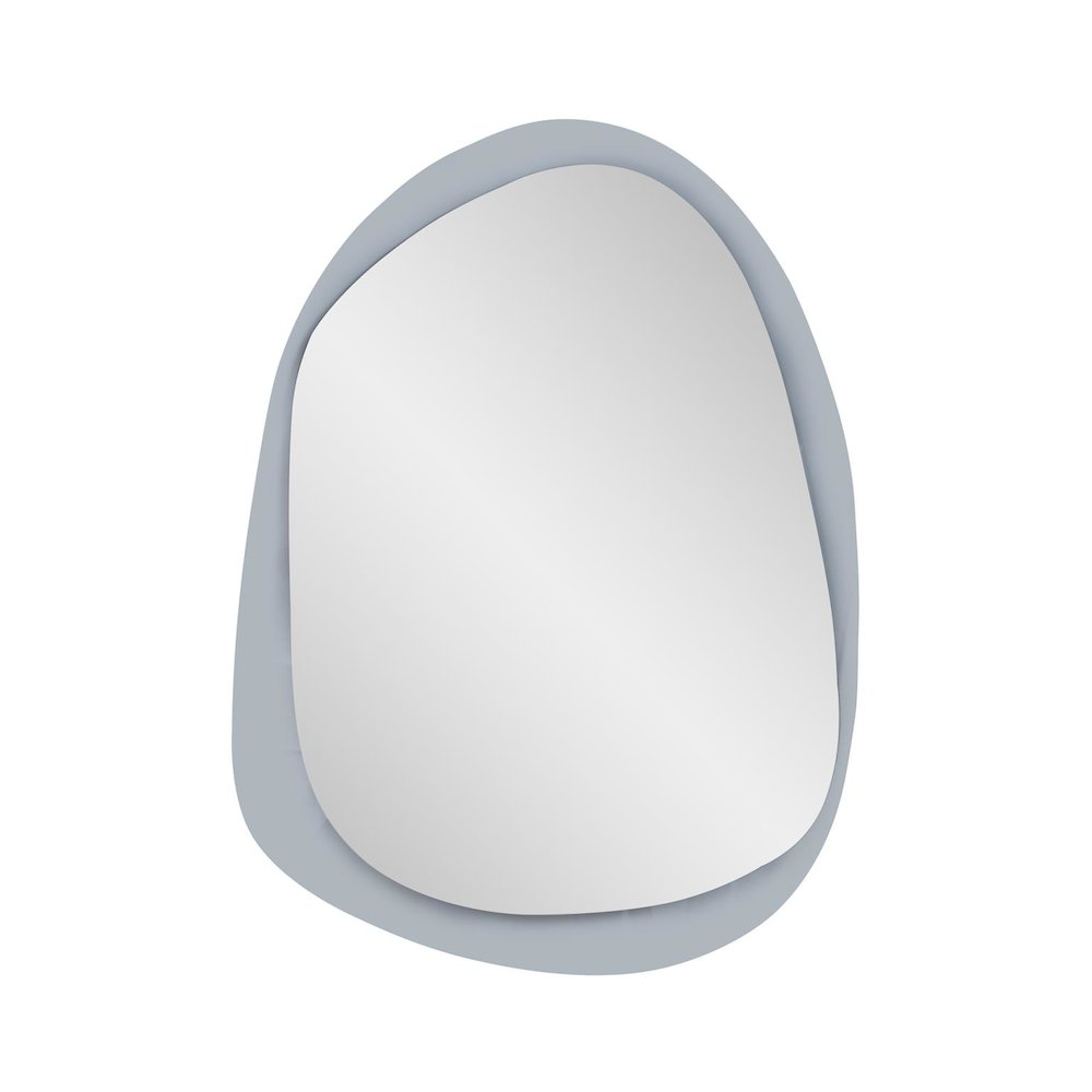 Ahrends Asymmetrical Mirror with Gray Glass Framing. Picture 1