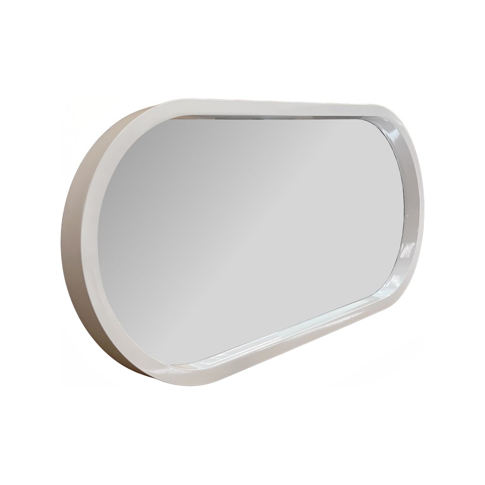 Osman Glossy Chalk Wall Mirror. Picture 3