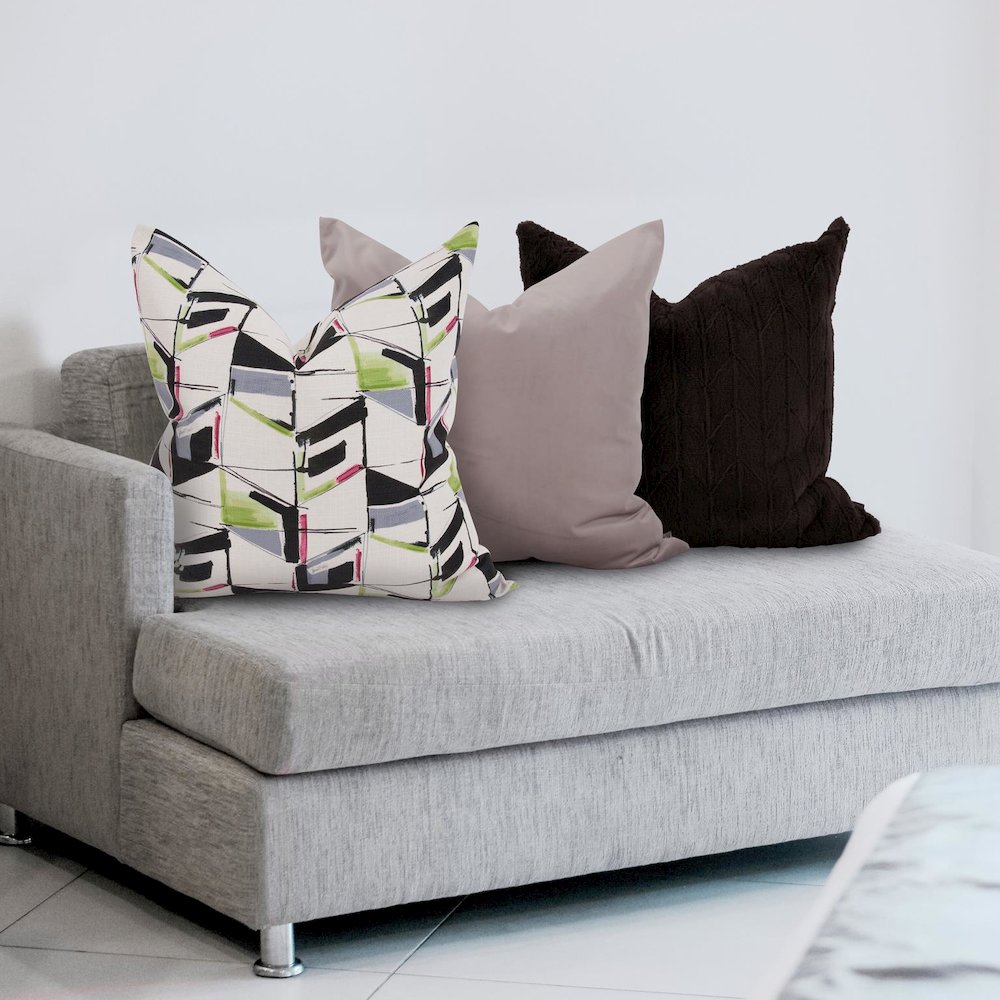 24 x 24 Angora Ebony Pillow  - Poly Insert. Picture 8