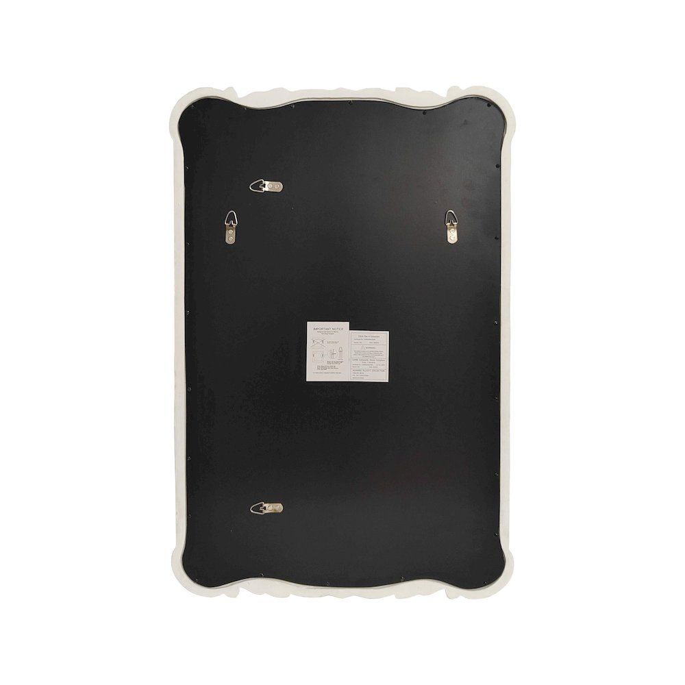 Asbille Glossy White Wall Mirror. Picture 4