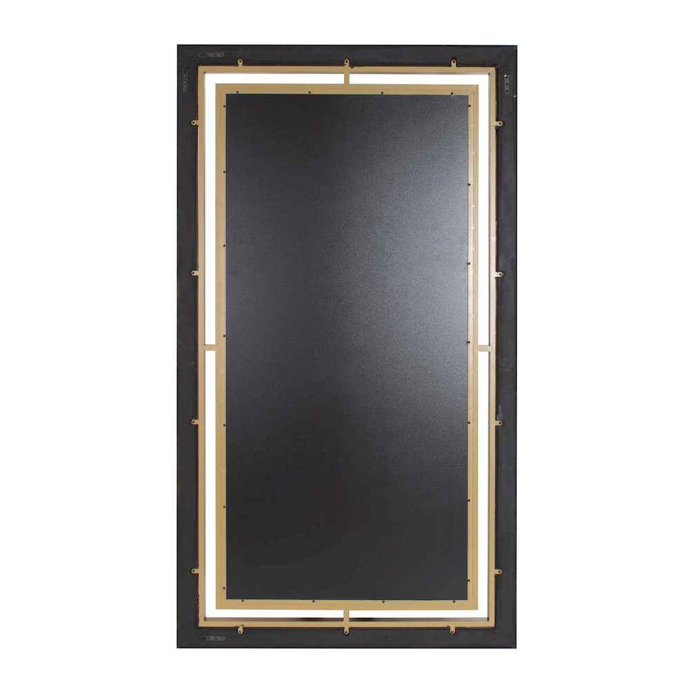 Bertoia Oversized Mirror in a Wooden and Metal Frame. Picture 3