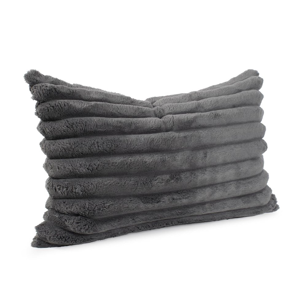 Pillow 14 x 22 Shar Pei Charcoal- Down Insert. Picture 4
