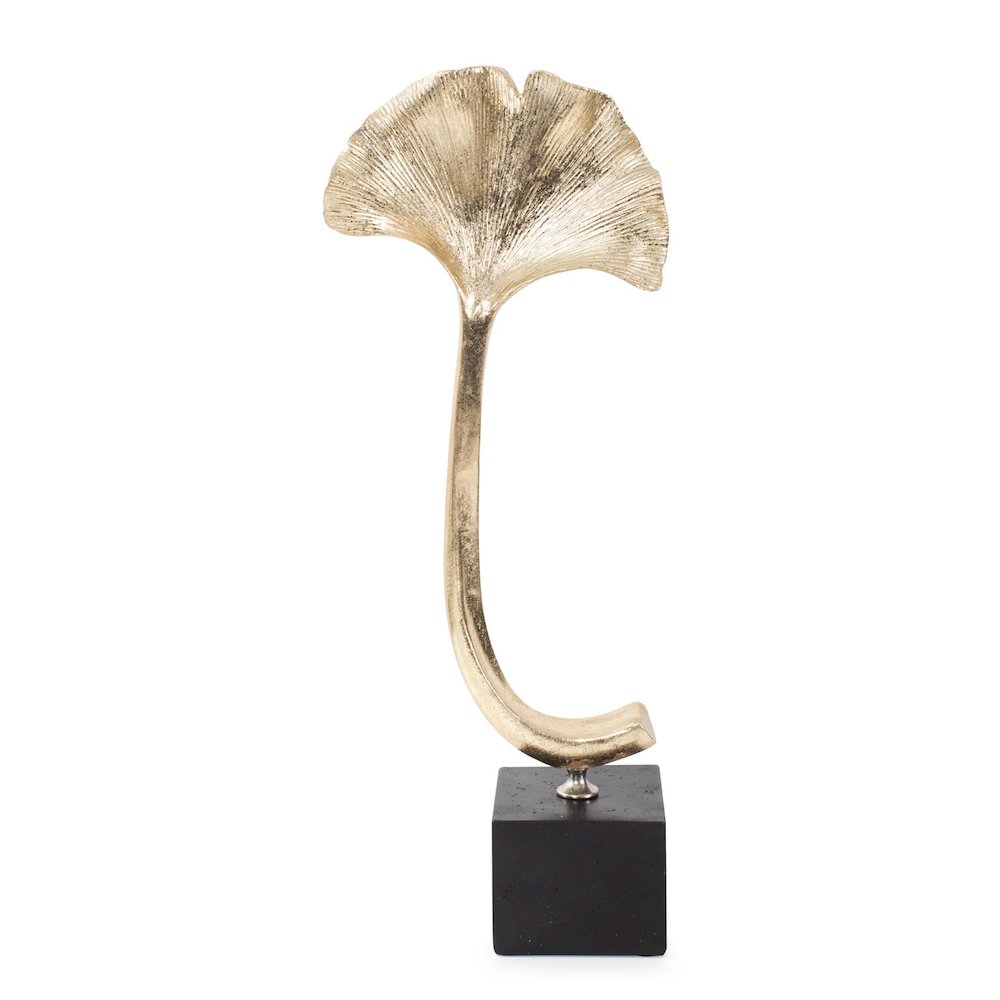Gifu Golden Ginkgo Leaf Sculpture- Tall. Picture 1