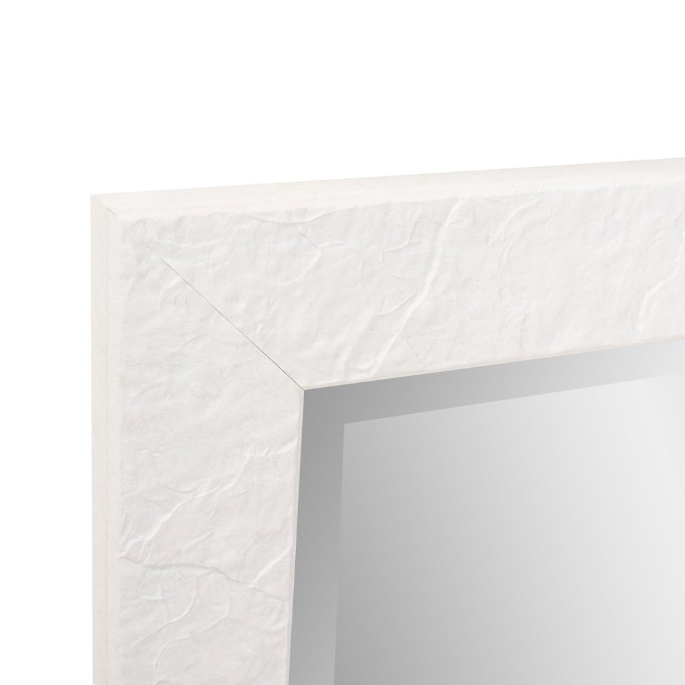 Stucco Dressing Mirror - White. Picture 3