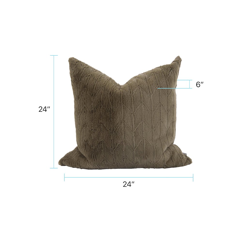24 x 24 Angora Moss Pillow  - Poly Insert. Picture 8