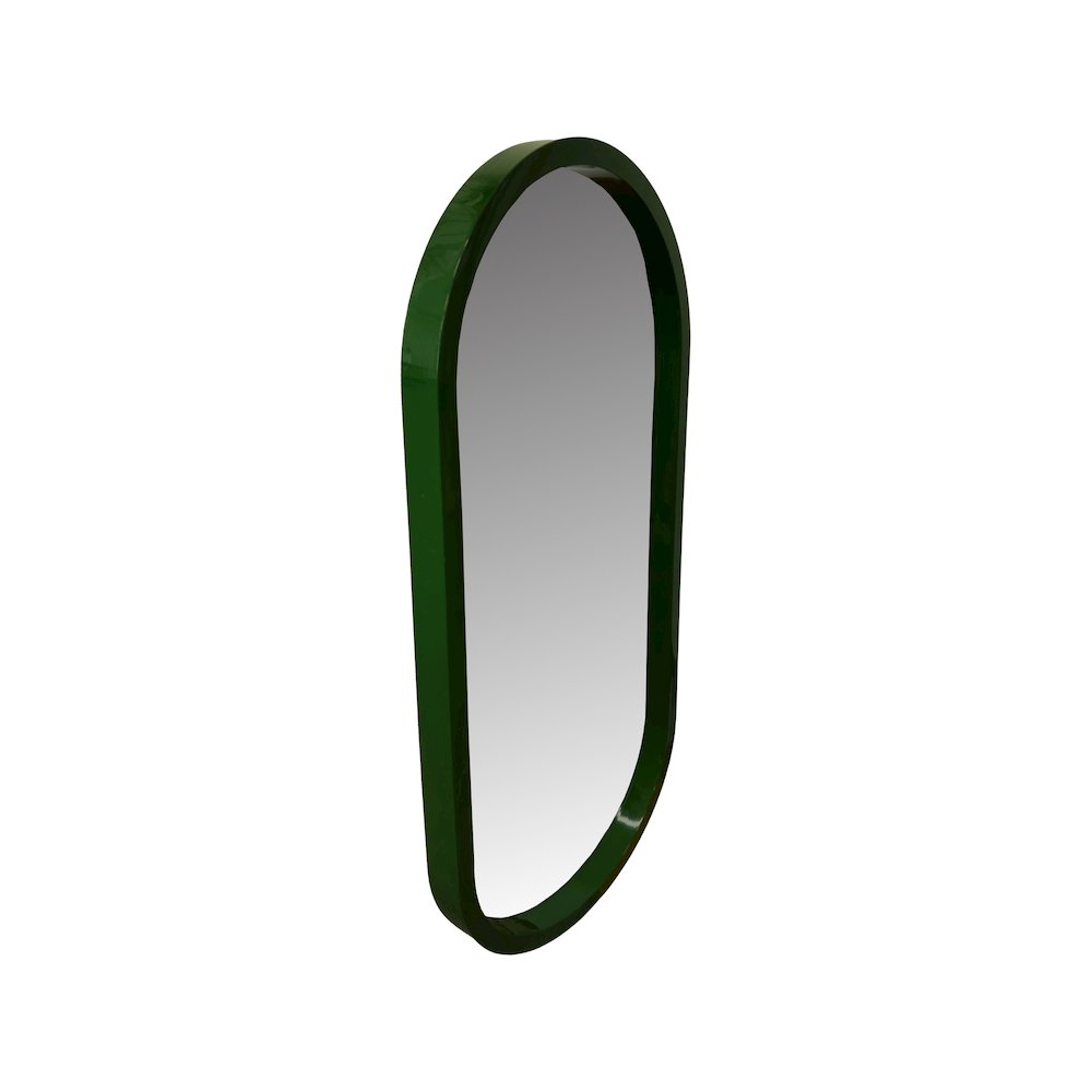 Osman Glossy Wild Green Wall Mirror. Picture 4