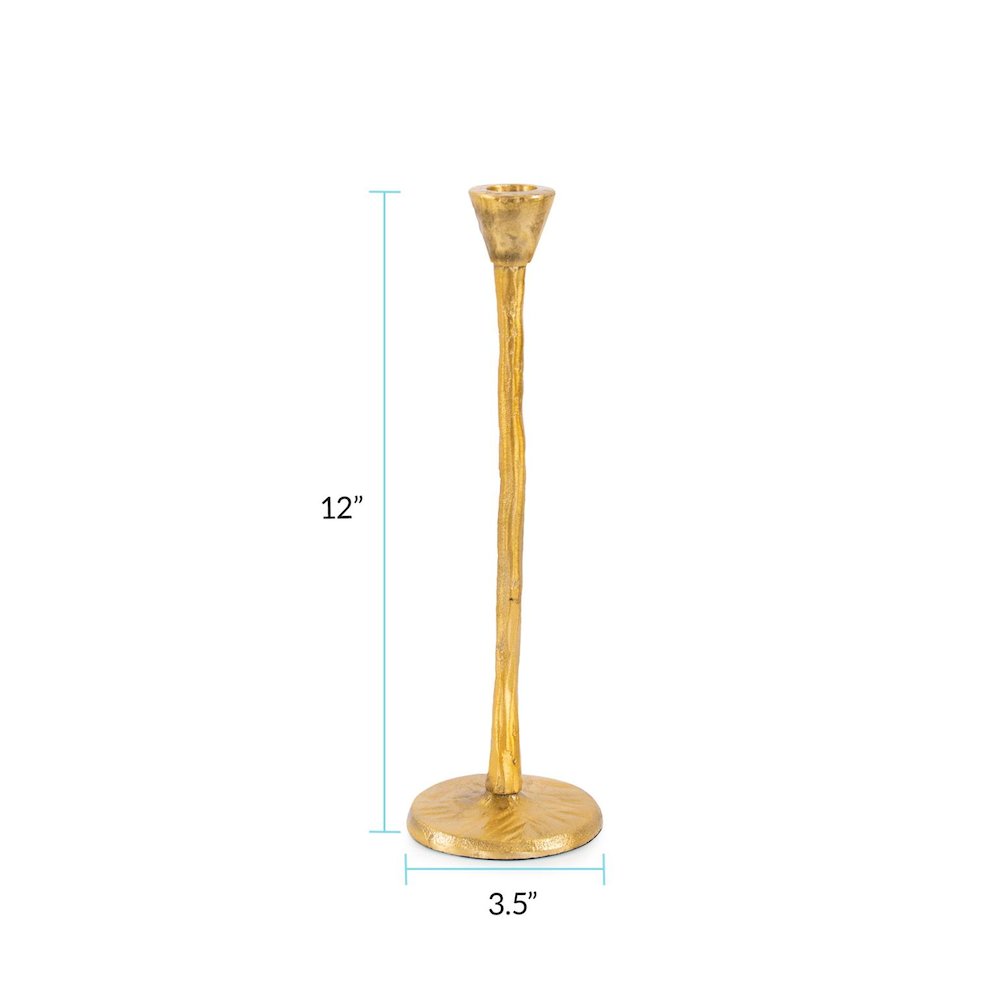 Beiner Tall Candle Holder In Antique Brass. Picture 7