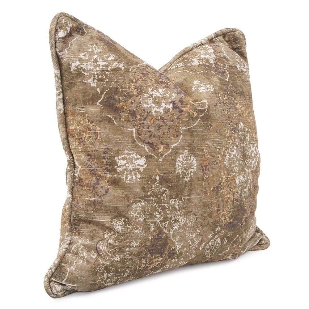 24 x 24 Pillow  Baroque Moss  - Down Insert. Picture 2