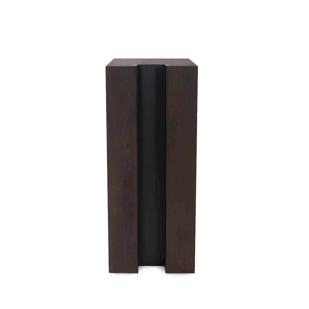 Bertoia Black Wooden Display Pedestal- Short. Picture 1