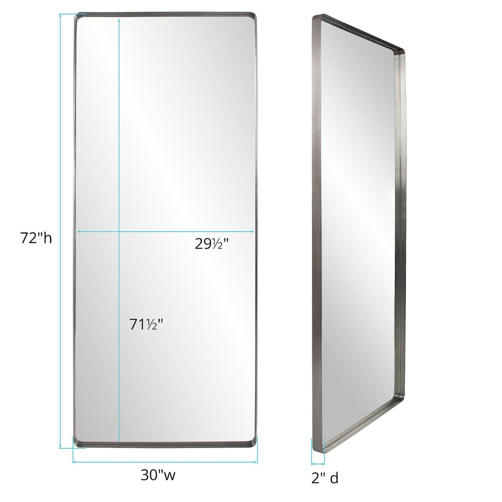 Steele Silver Oversize Mirror. Picture 6