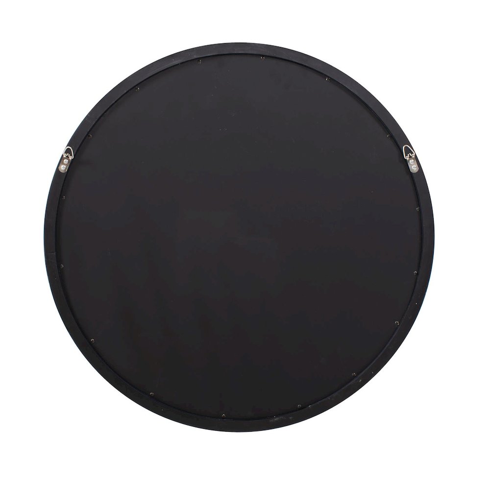 Varsha Round Oversized Beaded Mirror in Glossy Navy. Picture 5
