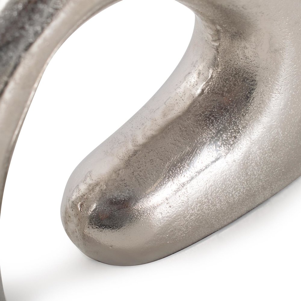 Shirin- Polished Silver Reverse Vase in Cast Aluminum- Tall. Picture 6