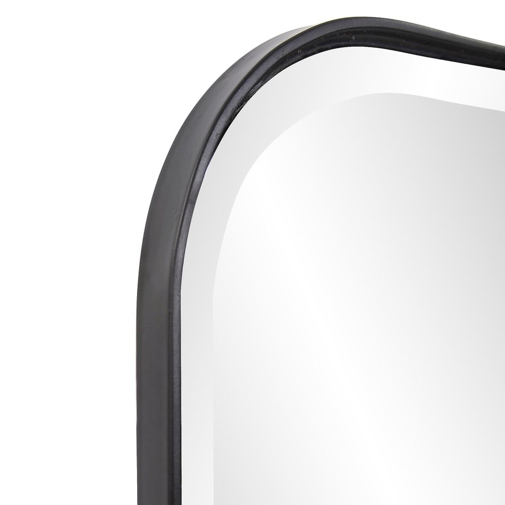 Matte Black Metal Dressing Mirror. Picture 5