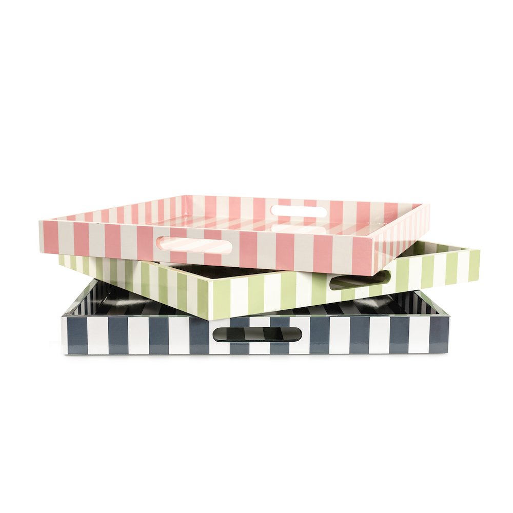 Soho Blue Stripe Tray. Picture 7
