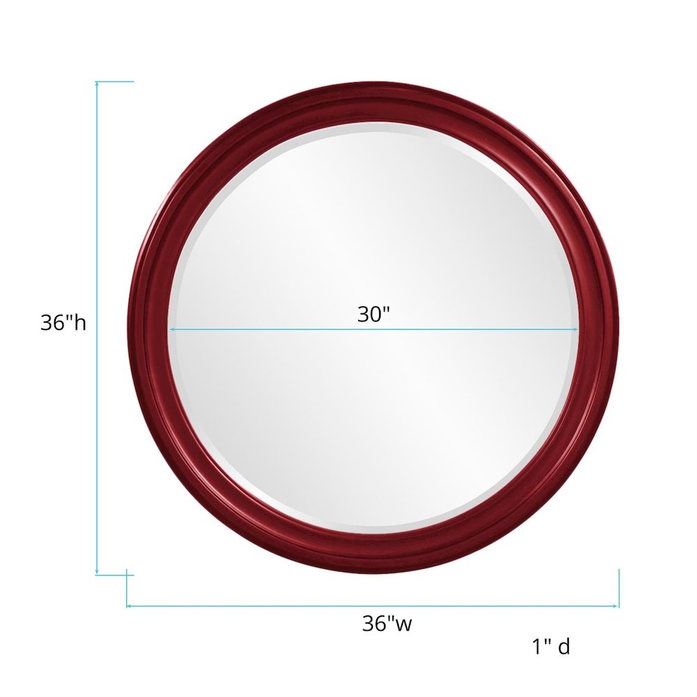 George Mirror - Glossy Burgundy. Picture 5