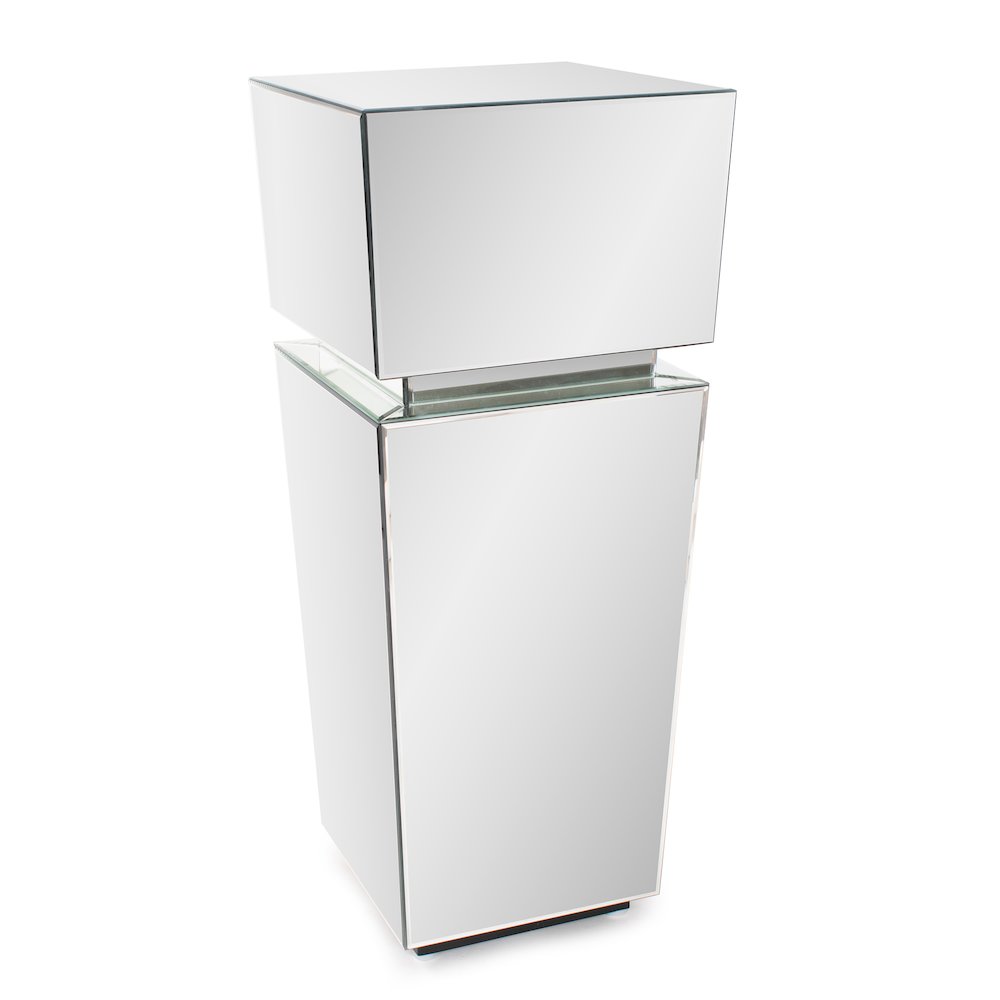 Clear Mirrored Pedestal Tall. Picture 1