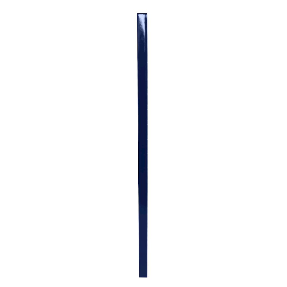 Santosh Rectangular Mirror with Inner Scalloped Edge in Glossy Navy. Picture 6
