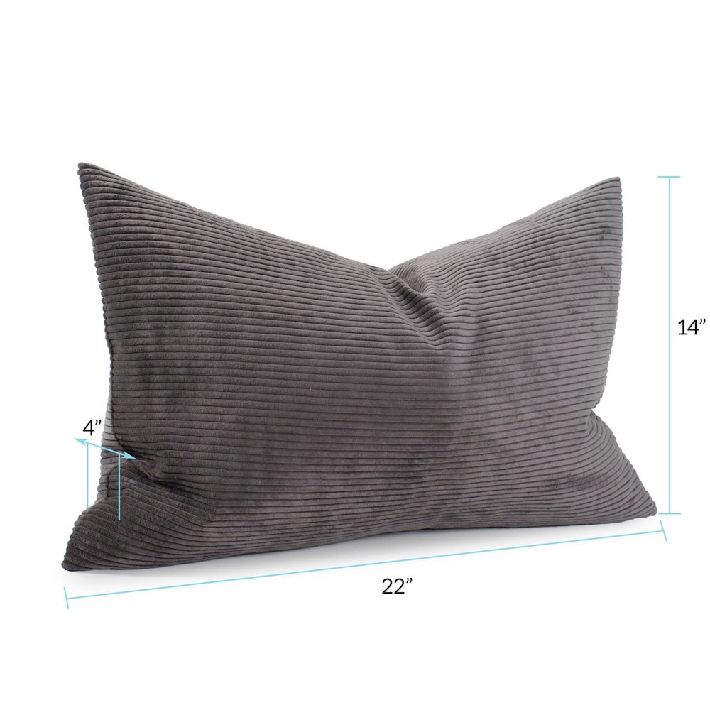 Pillow 14 x 22 Pana Charcoal - Poly Insert. Picture 8