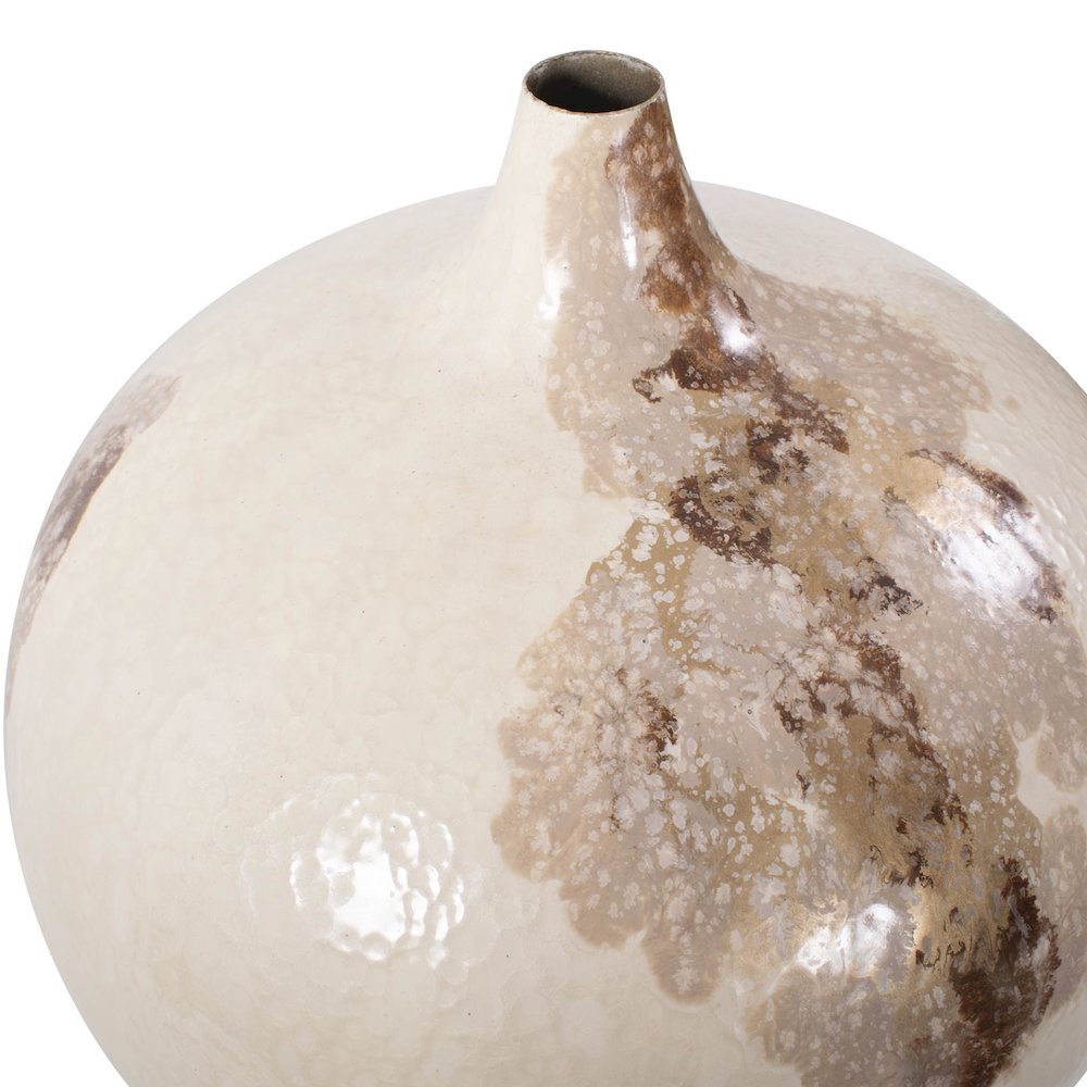 Petrini Tuscan Small Round Iron Vase. Picture 5