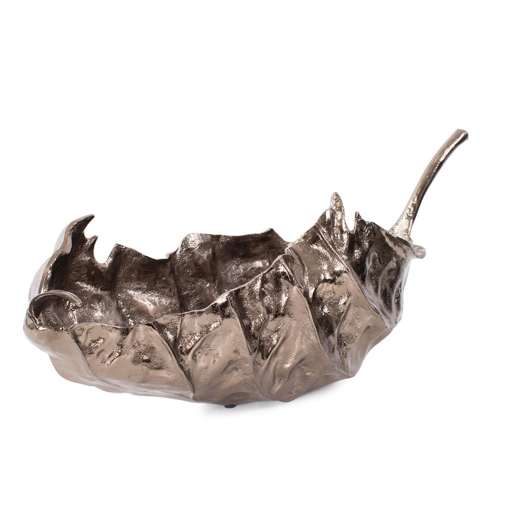 Aspen Leaf Cast Aluminum Bowl. Picture 7