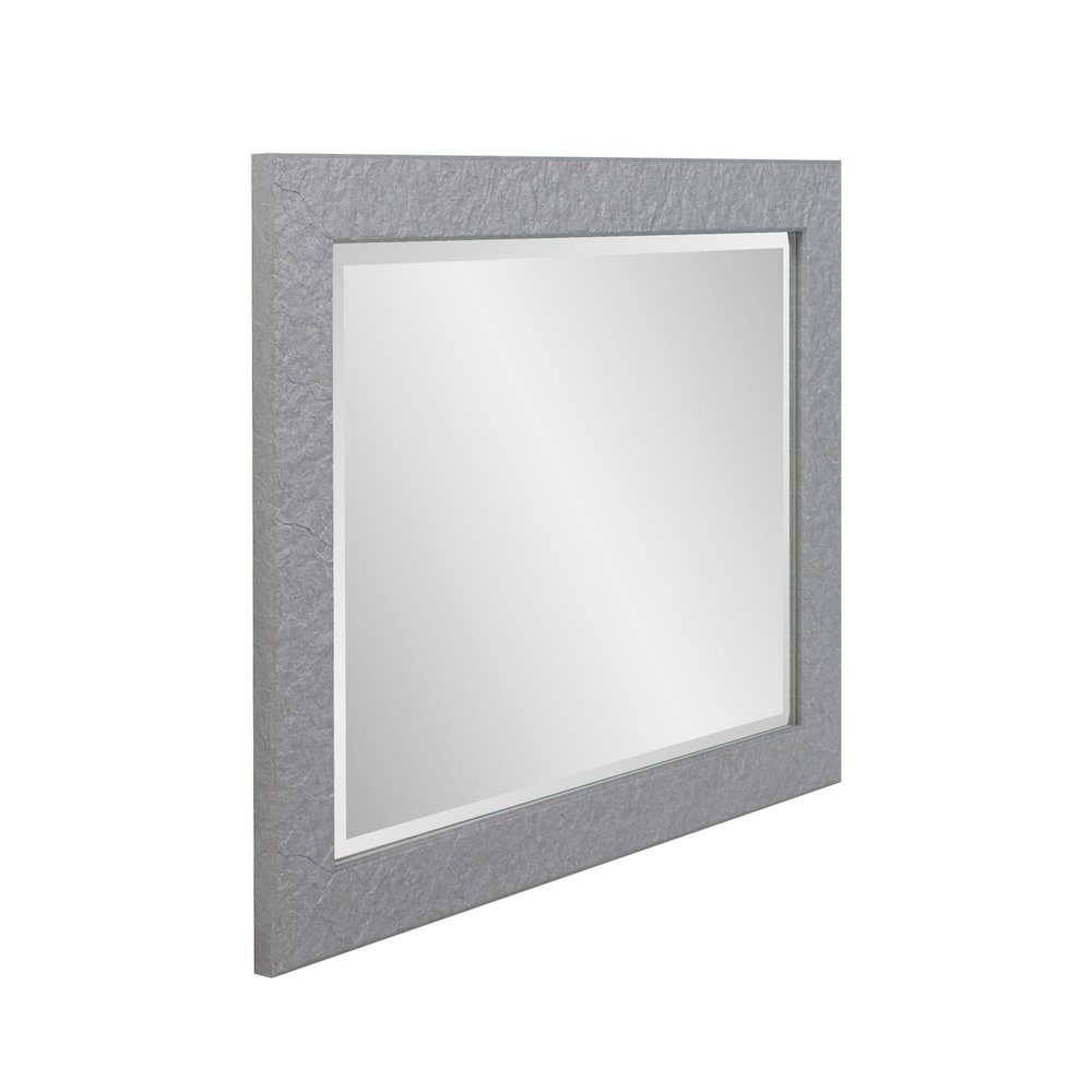 Stucco Vanity Mirror - Gray. Picture 7