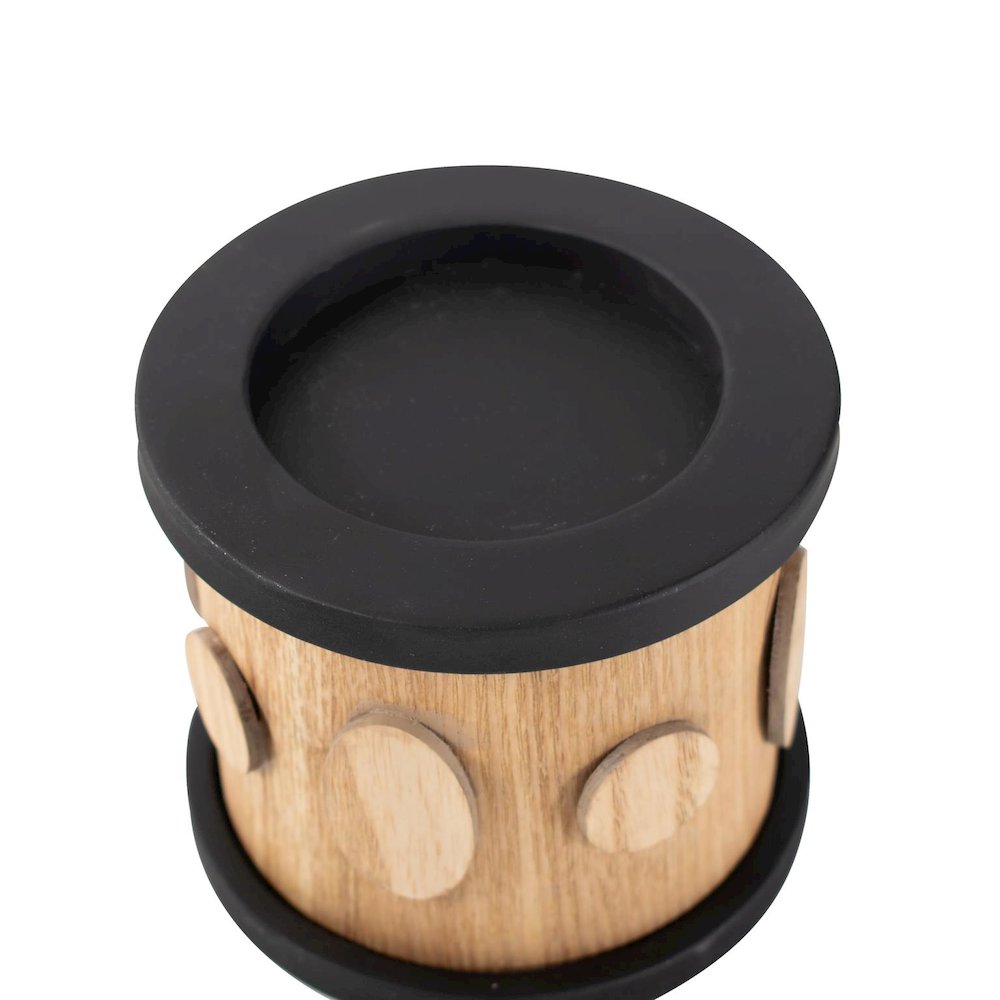 Robin Baron  Winfield Wooden Candle Holder- Small. Picture 3