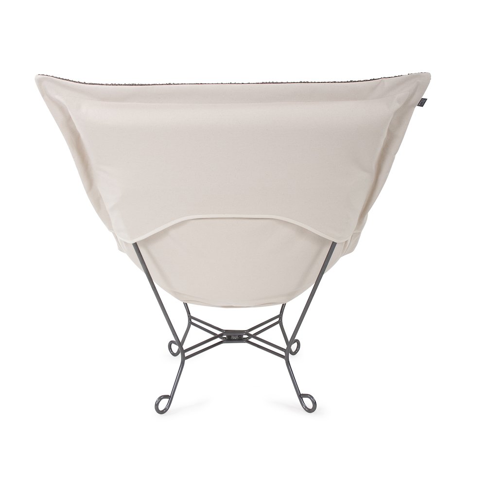 Patio Scroll Puff Chair Seascape Moss Titanium Frame. Picture 3