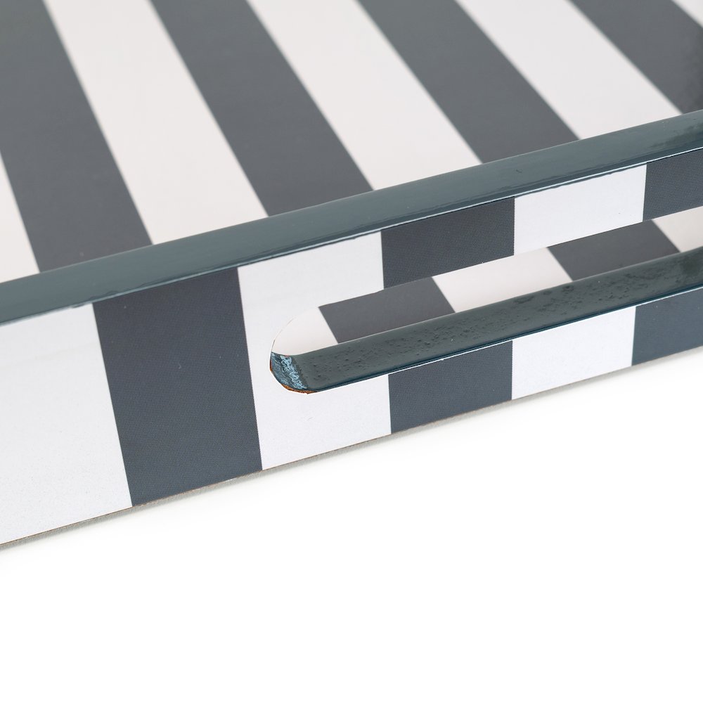 Soho Blue Stripe Tray. Picture 5