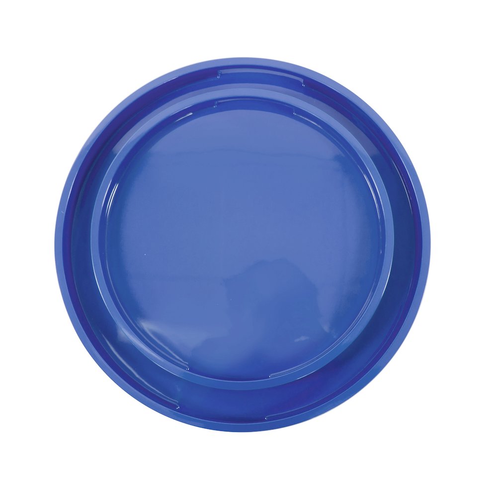 Saint Tropez Round Tray Set of 2 - Classic Navy. Picture 2