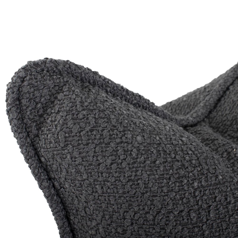 24 in. x 24 in. Pillow  Barbet Charcoal  - Down Insert. Picture 4