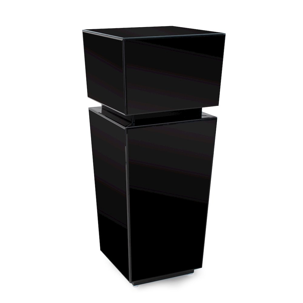 Black Mirrored Pedestal Tall. Picture 3