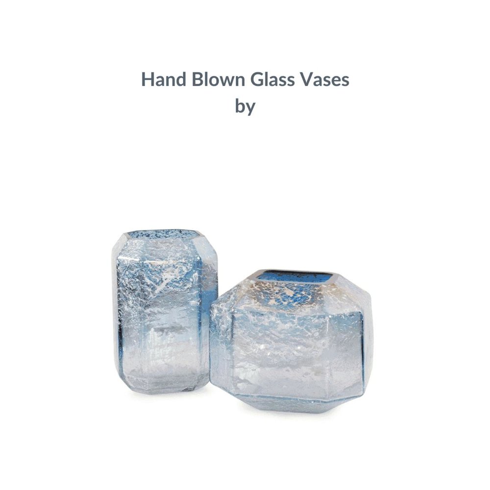 Lonsdale Iridescent Tall Glass Vase. Picture 8