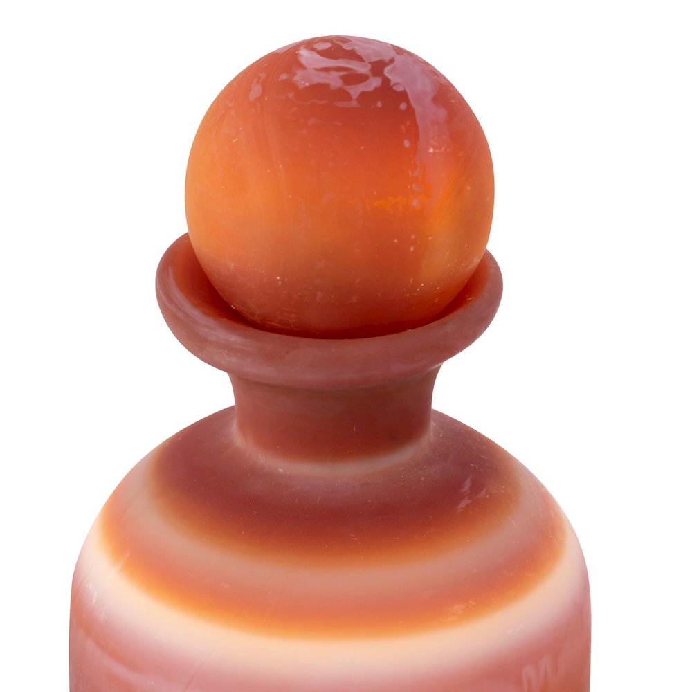 Mercer Glass Capped Bottle in Tangerine- Tall. Picture 3