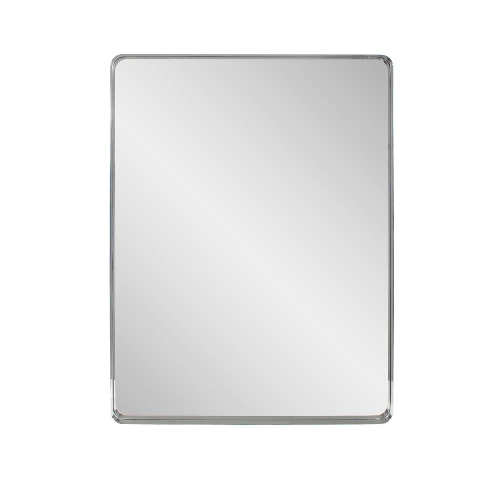 Steele Polished Silver Mirror. Picture 1