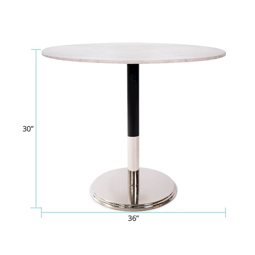 Micca Bistro Table in White Marble. Picture 5