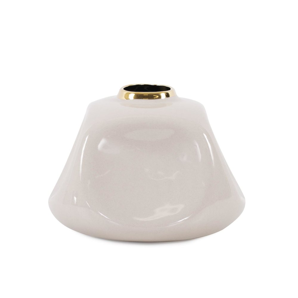 Christana Concaved Ceramic Vase- Medium. Picture 1