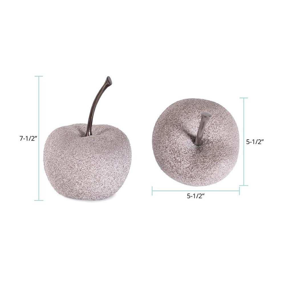 Modern Pomme Sculpture in Polyresin. Picture 9