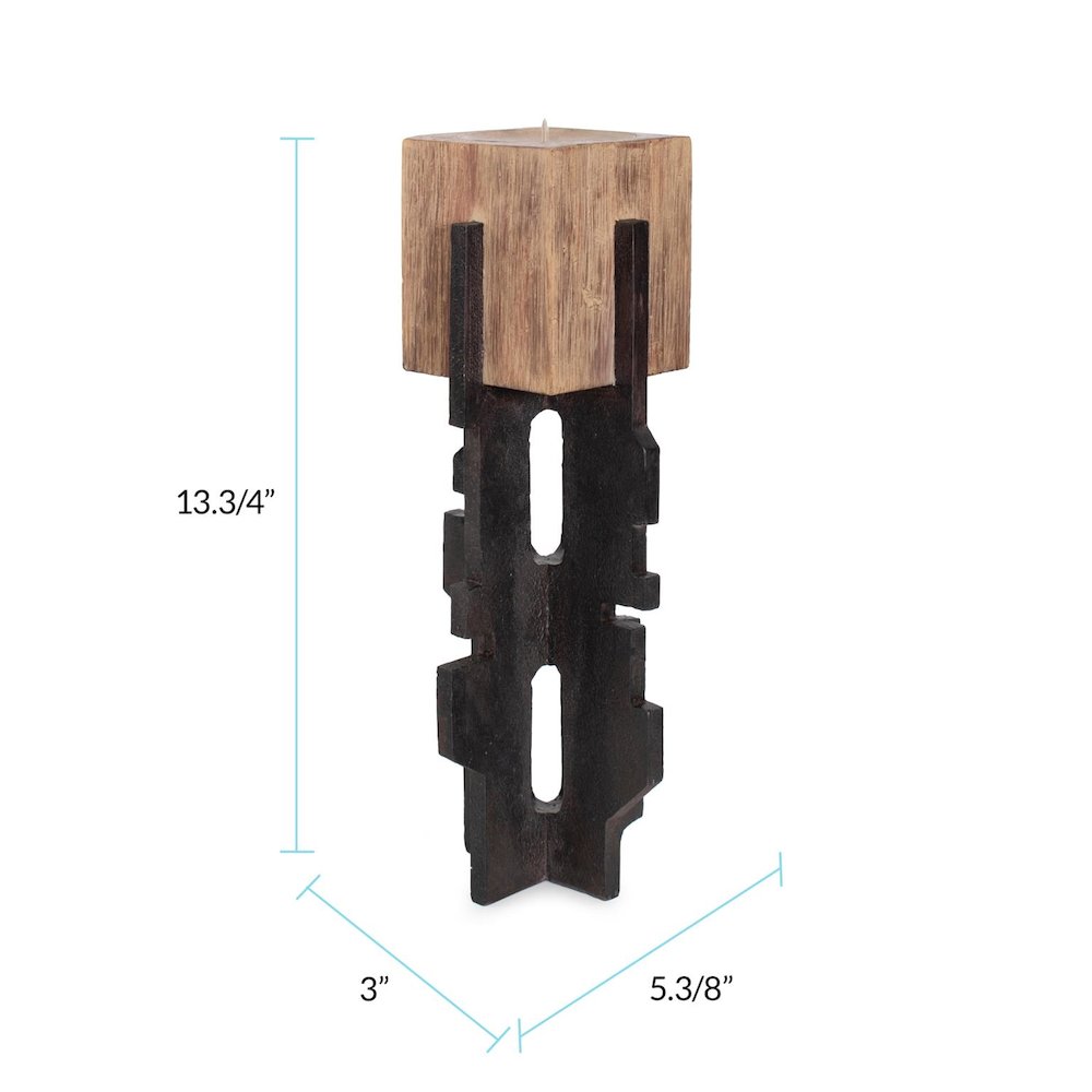 Cade Architectural Pillar Candle Holder- Short. Picture 9