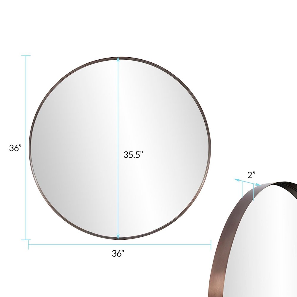 Steele Brass Round Mirror. Picture 8