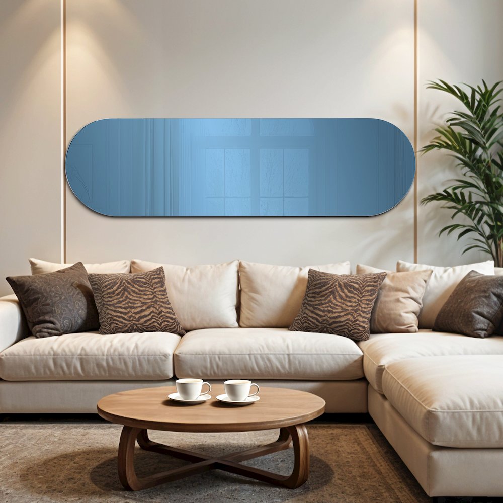 Balducci Oval Sapphire Blue Mirror Long. Picture 9