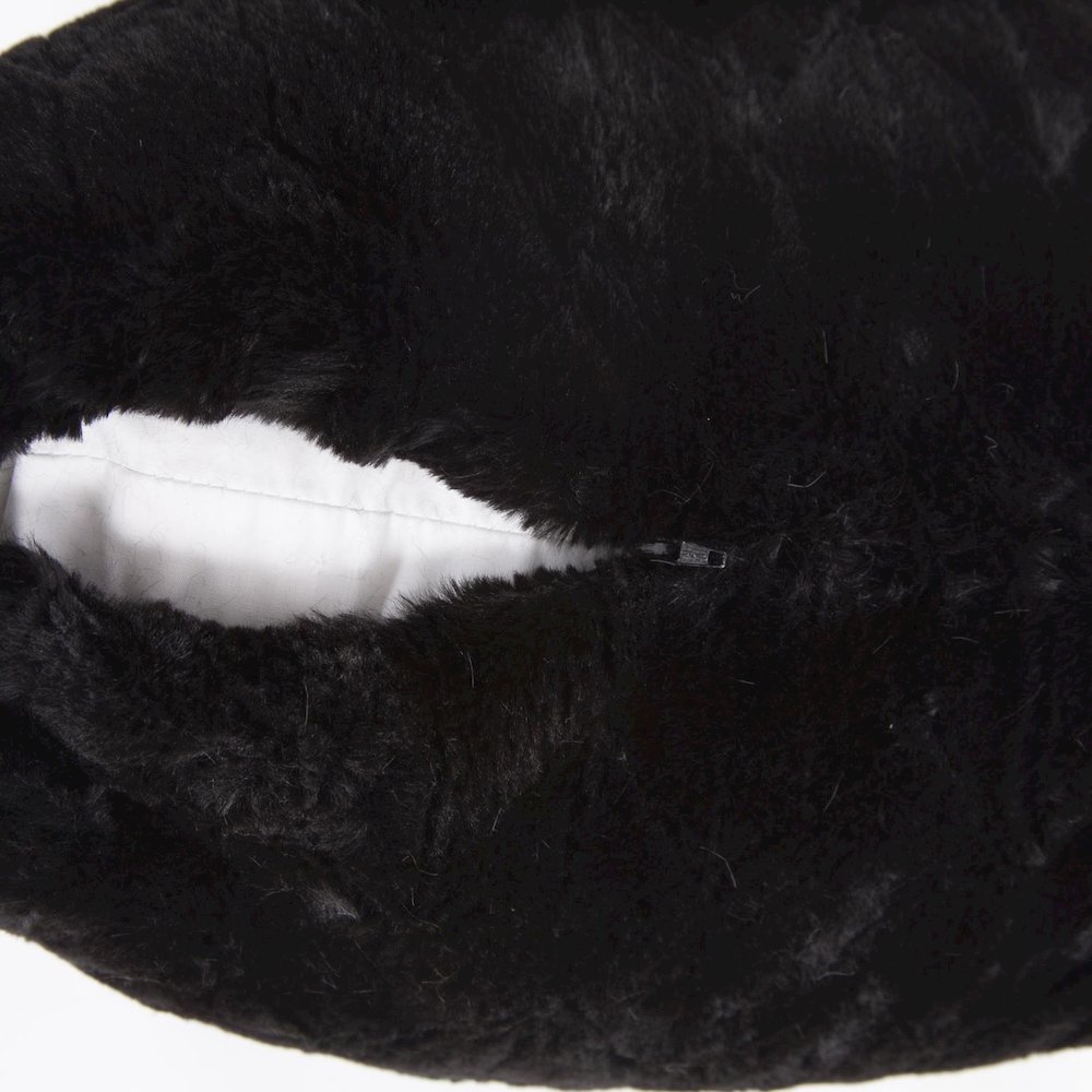24 x 24 Angora Ebony Pillow  - Poly Insert. Picture 4