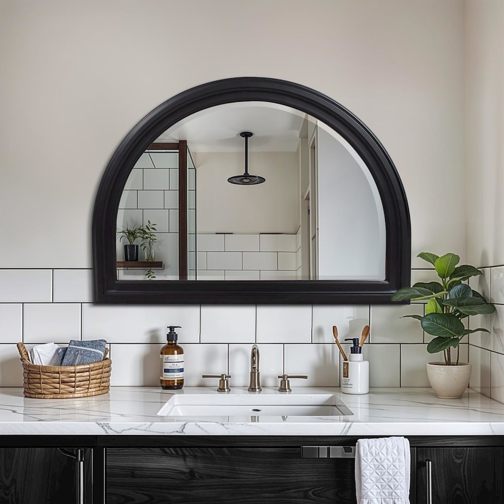 George Arched Mirror Black. Picture 8