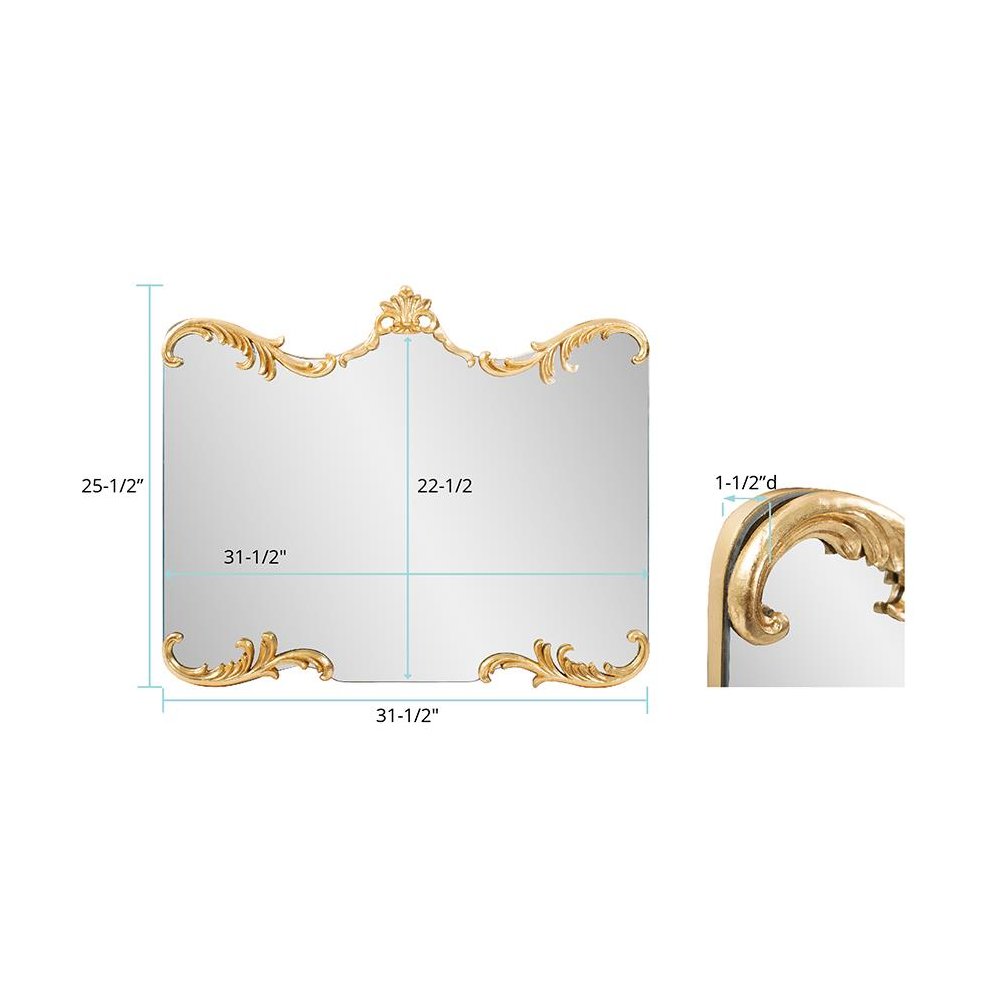 St. James Gold Gilded Mirror. Picture 7
