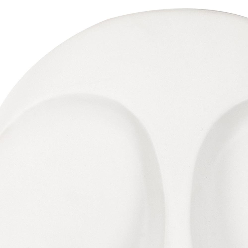 Matte White Round Face Wall Sculpture. Picture 6