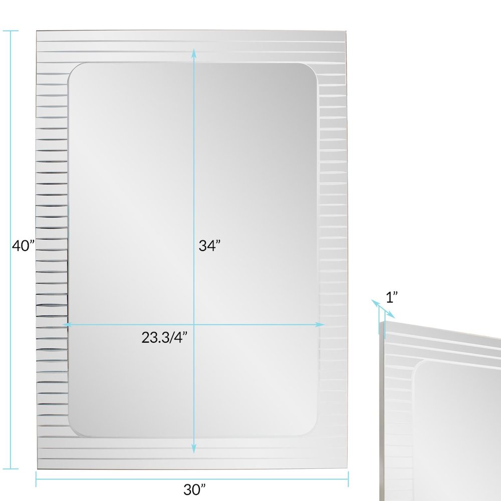 Adoree V Grooved Vanity Mirror. Picture 8