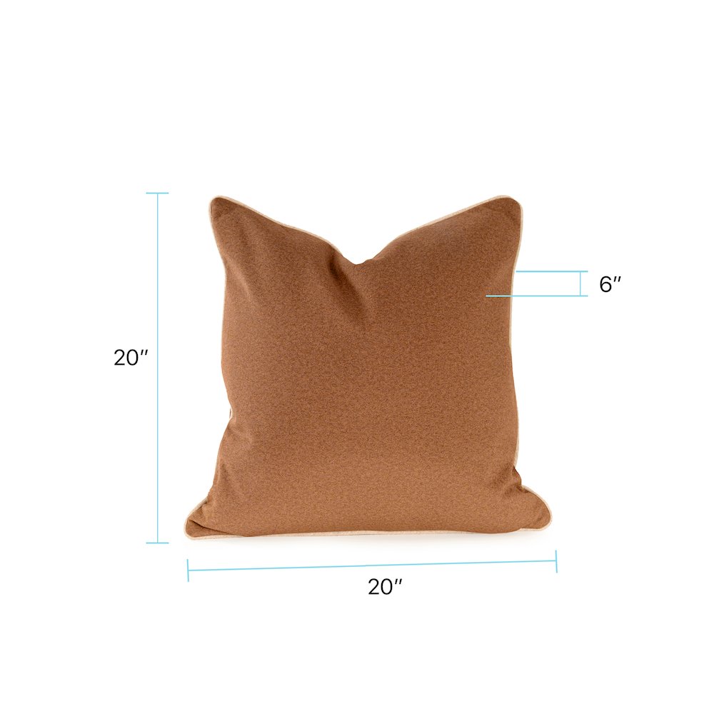 Qiviut Brown 20x20 Down Filled Pillow. Picture 5