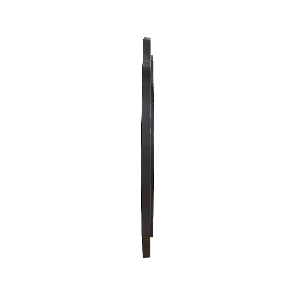 Ethan Round Scalloped Mirror Navy. Picture 5