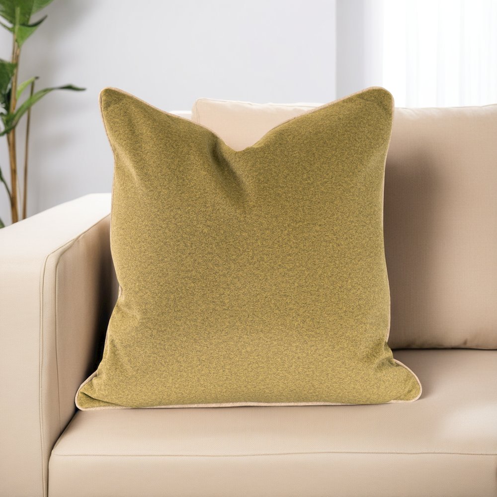 Qiviut Green 24x24 Poly Filled Pillow. Picture 9