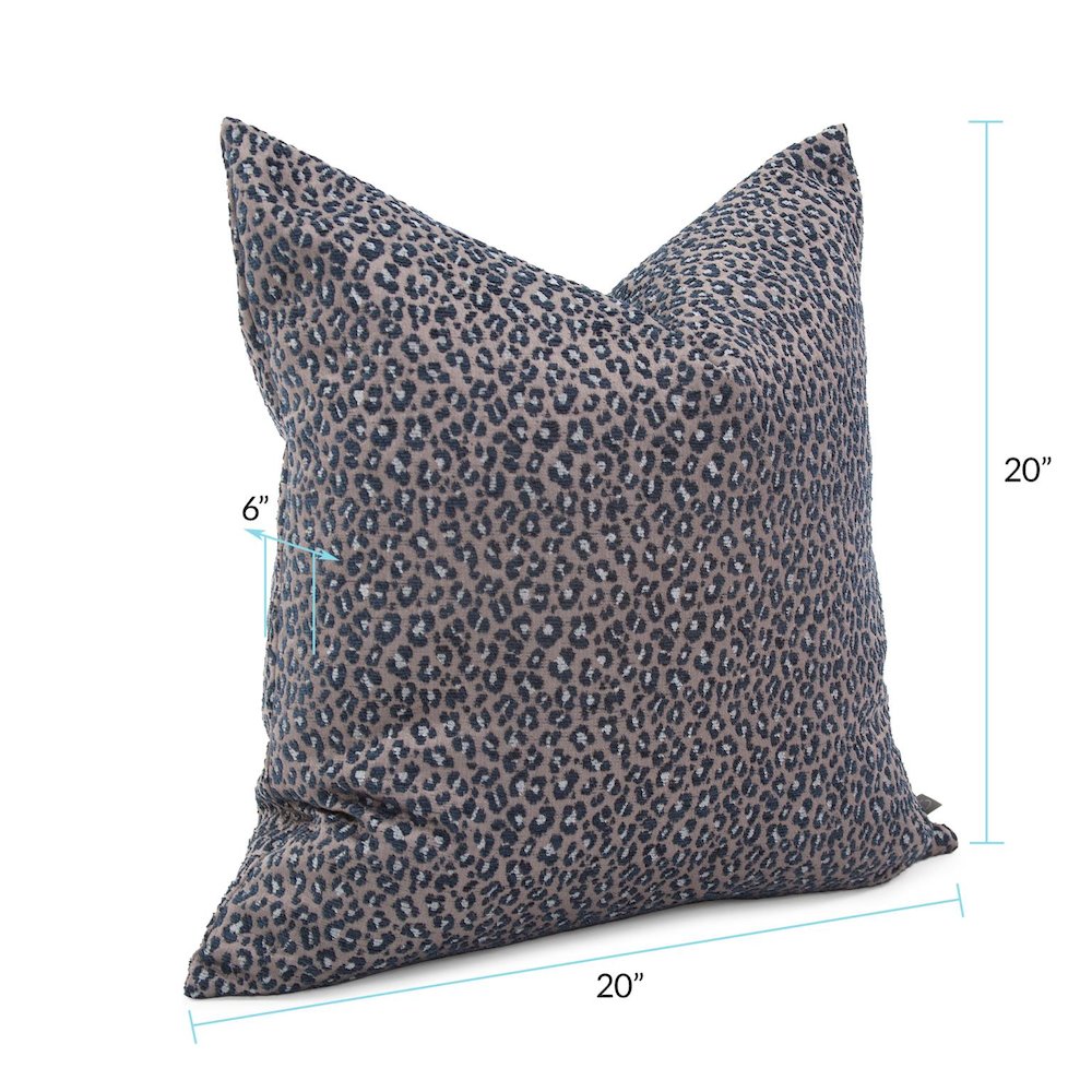 20 x 20 Pillow  Lynx Indigo  - Poly Insert. Picture 6